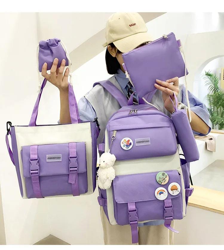 Kit Maleta Mochila Bolsos 5 En 1